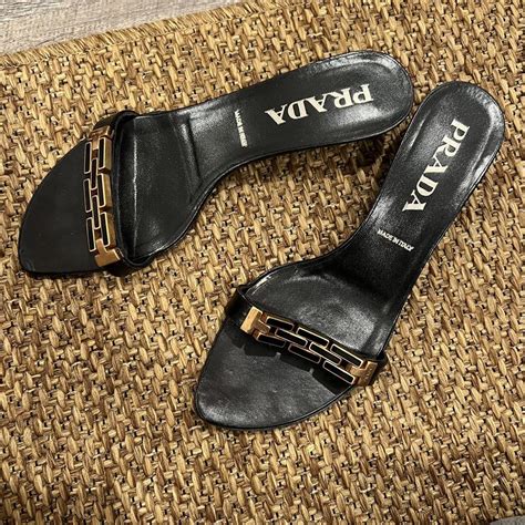 prada kitten heel mules.